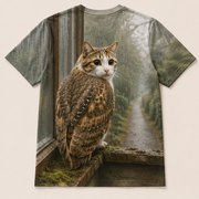 Rain Window Watch — Meowl AOP T-Shirt — true back or opposite-side view