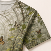 Butterfly Greenhouse — Meowl AOP T-Shirt — print detail