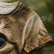 Feather Microscope — Meowl AOP T-Shirt — print detail