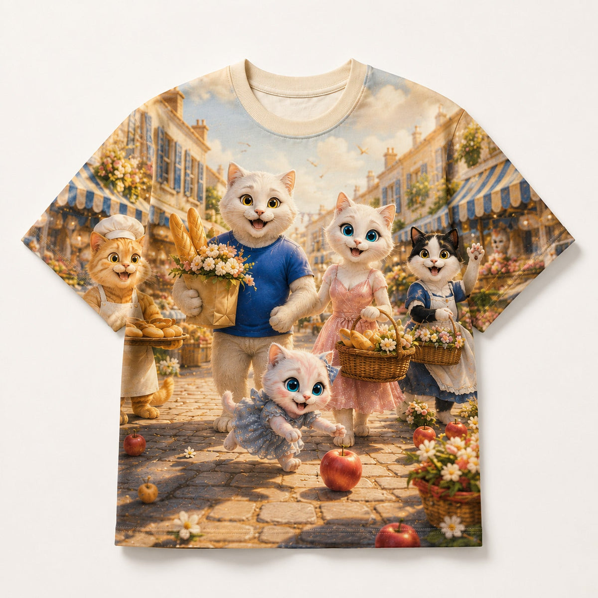Sunday Market Parade Vintage T-Shirt single front view — The Fluffy Fam