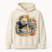 Tiny Coach Pullover Hoodie single front view — The Fluffy Fam