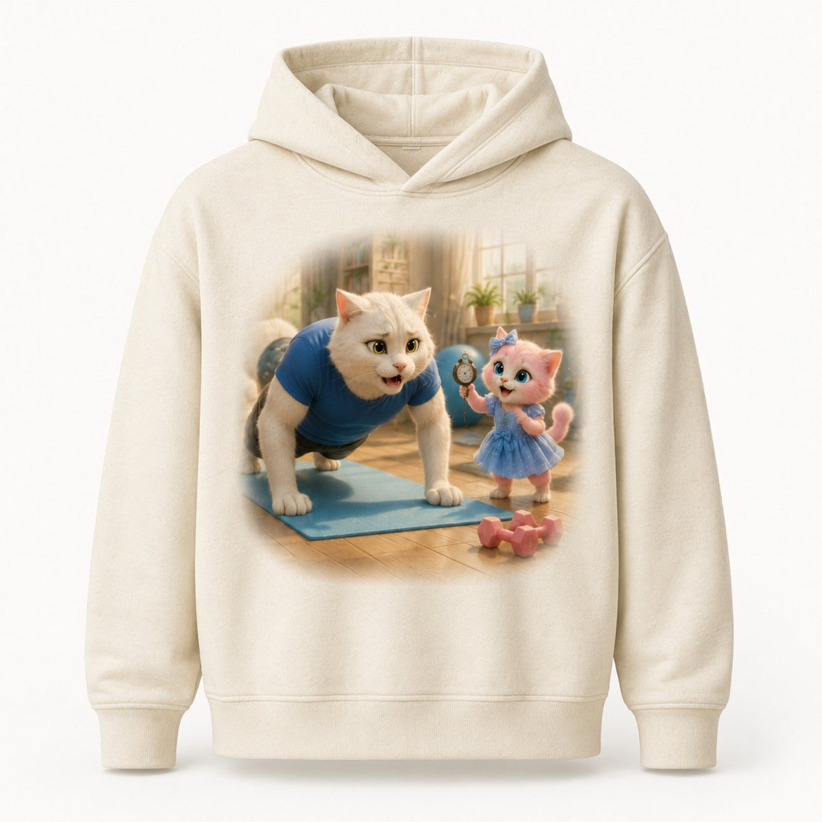 Tiny Coach Pullover Hoodie single front view — The Fluffy Fam