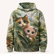 Greenhouse Sneak Pullover Hoodie single front view — The Fluffy Fam