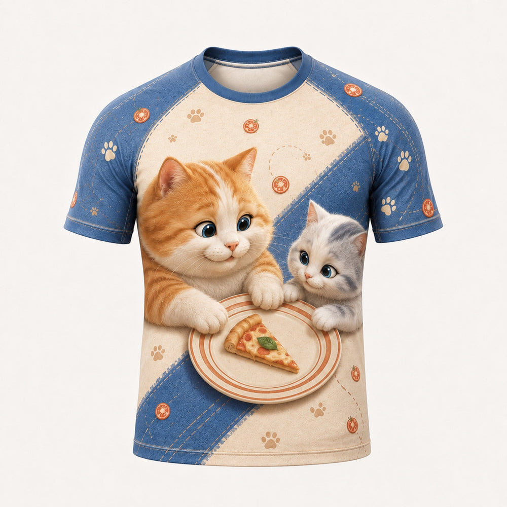The Last Slice Kindness Short-Sleeve Compression Shirt single front view — The Fluffy Fam