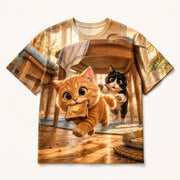 Breakfast Bandit Vintage T-Shirt single front view — The Fluffy Fam