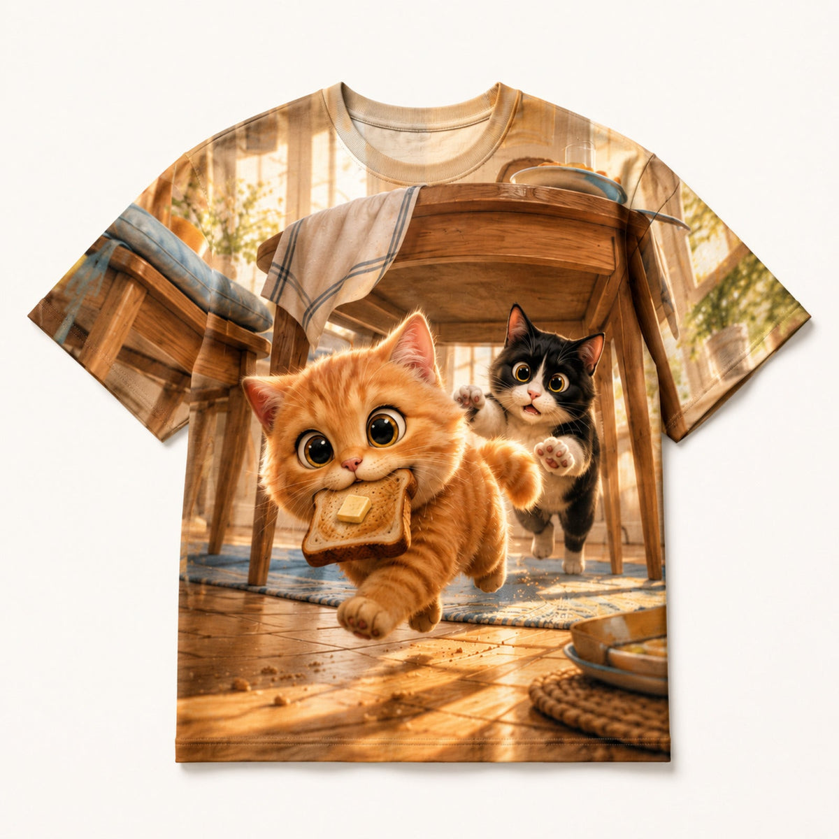 Breakfast Bandit Vintage T-Shirt single front view — The Fluffy Fam