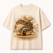 Tiny Bed Takeover Vintage T-Shirt single front view — The Fluffy Fam