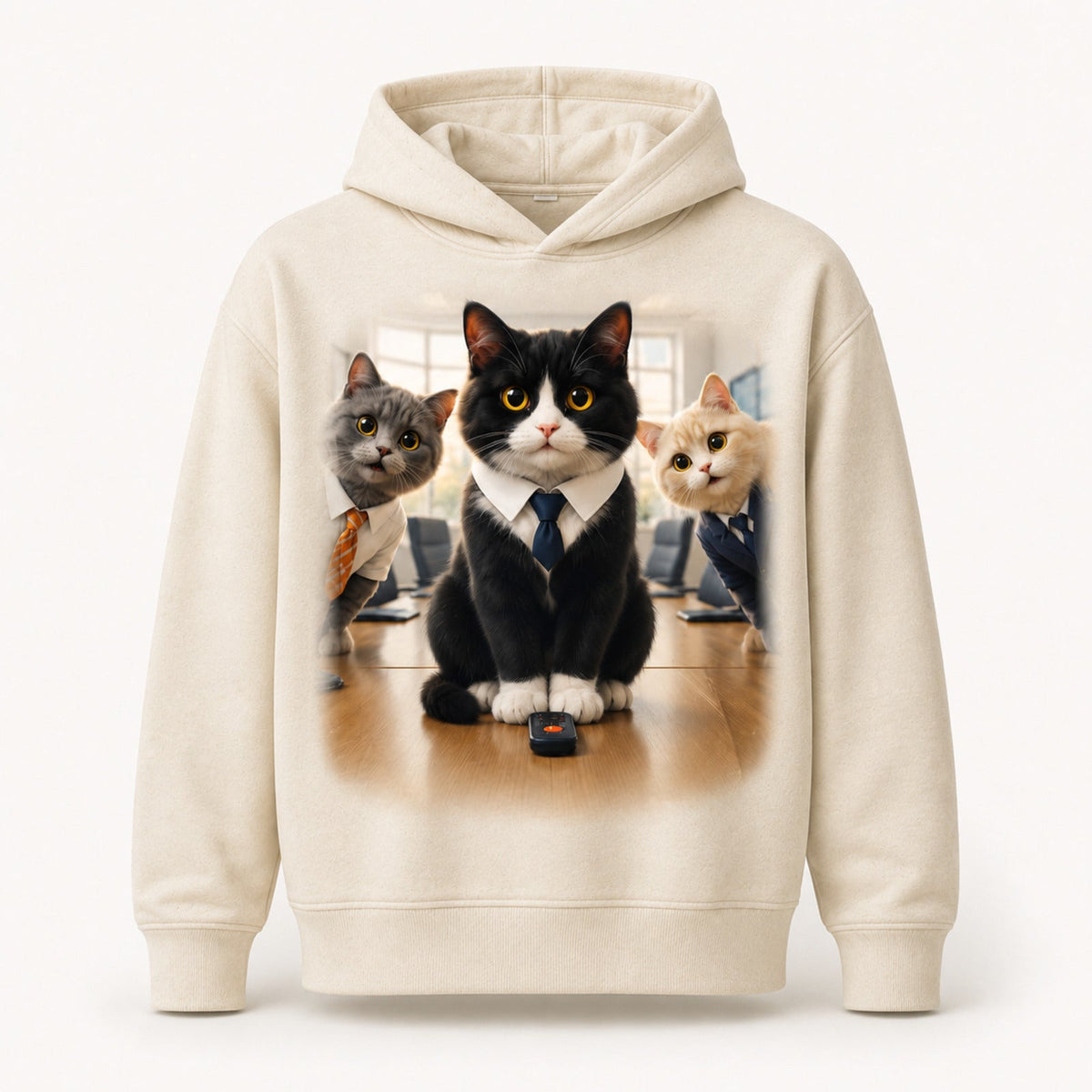 Meeting Hijacker Pullover Hoodie single front view — The Fluffy Fam