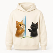 Glass Door Debate Pullover Hoodie single front view — The Fluffy Fam