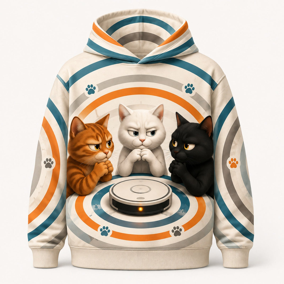 Vacuum Peace Treaty Pullover Hoodie single front view — The Fluffy Fam