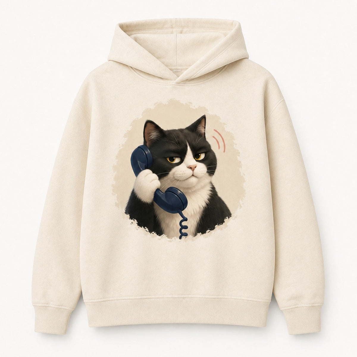 Silent Judgment Hotline Pullover Hoodie single front view — The Fluffy Fam