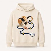 Fishbone Route Planner Pullover Hoodie single front view — The Fluffy Fam