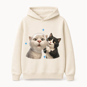 Glass-Face Magnifier Pullover Hoodie single front view — The Fluffy Fam