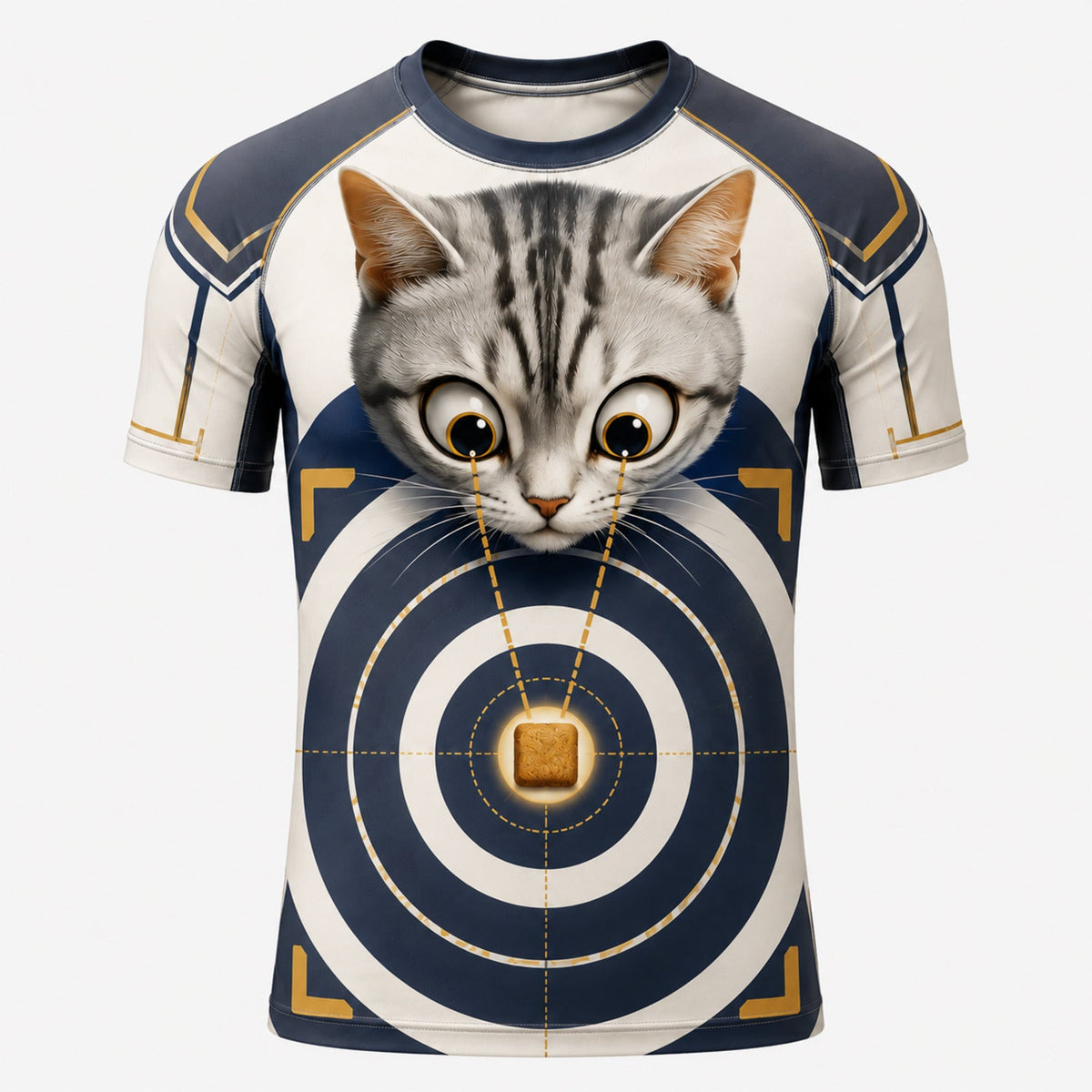 Treat Target Lock Short-Sleeve Compression Shirt single front view — The Fluffy Fam