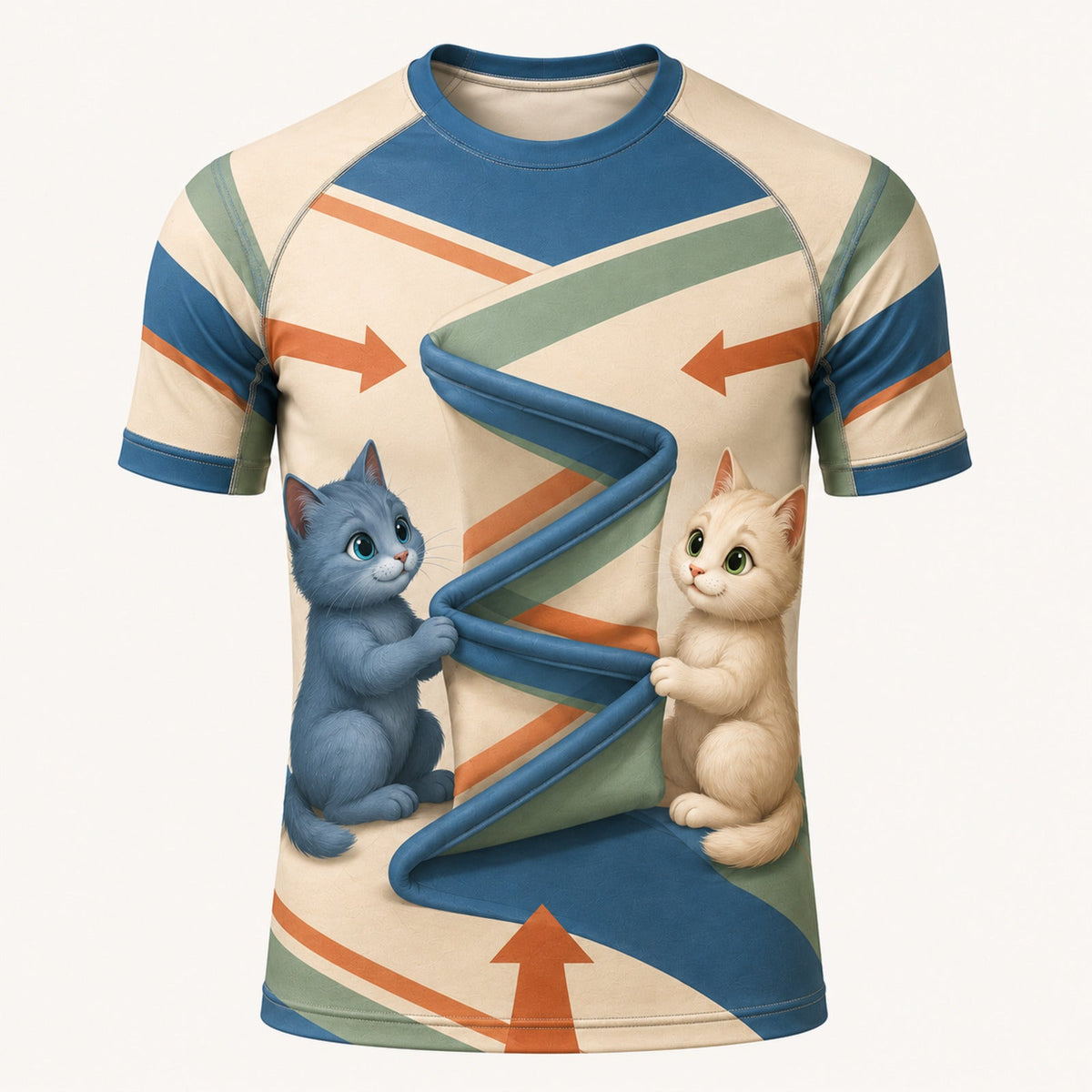 Blanket Claim Diagram Short-Sleeve Compression Shirt single front view — The Fluffy Fam