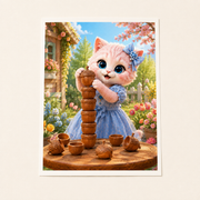 Acorn Cup Stack unframed premium matte art print, representative straight-on product view