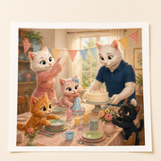 Birthday Table Before Guests Arrive unframed art print on premium matte paper — product visualization