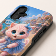 Boardwalk Ribbon Wheel tough phone case camera cutout, raised lip, edge and protected button detail; representative product visualization, camera cutout varies by selected model