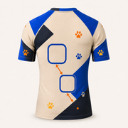 Box Size Exchange Short-Sleeve Compression Shirt — inferred back view — The Fluffy Fam