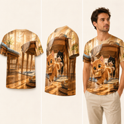 Breakfast Bandit Vintage T-Shirt — inferred back, side and adult model views from approved front artwork