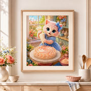 Buttercream Rosette Bloom art print — representative framed room display; frame and mat not included