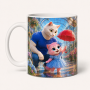 Representative visualization of the inferred reverse three-quarter view of the Covered Walkway Rain Tap ceramic mug