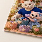 Close-up of Cubby Treasure Tidy unframed matte paper edge and print texture
