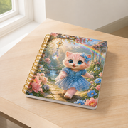 Dawn Rainbow Return spiral notebook — representative neutral desk styling
