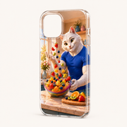 Fruit Salad Toss tough phone case structural detail showing camera opening, clear edge, buttons and corners