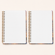 Representative lined and dot-grid paper comparison for Harbor Flower Lantern Spiral Notebook; options sold individually