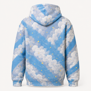 Lint Cloud Reveal Pullover Hoodie — inferred back view — The Fluffy Fam