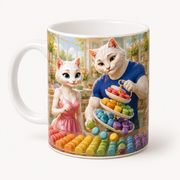 Representative visualization of the inferred reverse three-quarter view of the Macaron Color Cascade ceramic mug