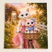 Milk Crate Bicycle Chime unframed premium matte art print flat lay; paper product only, frame and mat not included