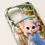 Monkey-Bar Mint Reach tough phone case close detail of the camera opening, edge and rounded corner