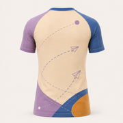 Paper Plane Tea Splash Short-Sleeve Compression Shirt — inferred back view — The Fluffy Fam