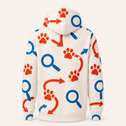 Pawprint Evidence Loop Pullover Hoodie — inferred back view — The Fluffy Fam