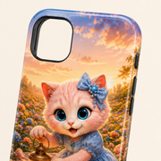 Picnic Lantern Lighting tough phone case close detail of the camera opening, side buttons, edge and rounded corner