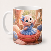 Pillow Feather Float ceramic mug, representative visualization of inferred reverse three-quarter view