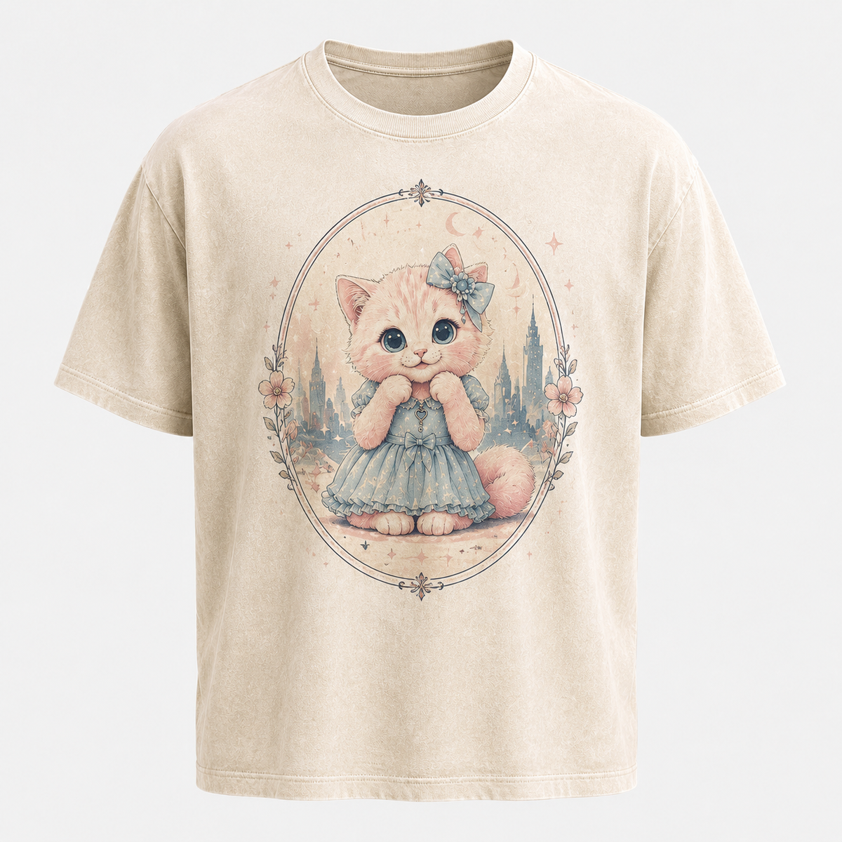 Pink Kitten Story Star vintage T-shirt