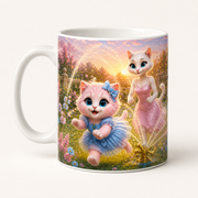 Rainbow Sprinkler Dash ceramic mug representative reverse-side visualization — The Fluffy Fam
