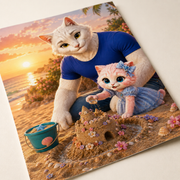 Sandbox Moat Masterpiece unframed matte art print thin paper edge and print detail; frame and mat not included