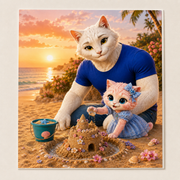 Sandbox Moat Masterpiece unframed premium matte art print flat lay; paper product only, frame and mat not included