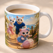 Representative visualization of Shoreline Parasol Roll ceramic mug rim, glaze and beverage detail