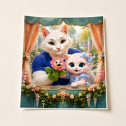 Snapdragon Puppet Show unframed art print — representative matte paper flat-lay