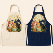 Representative Natural and Navy Sunday Soup Helpers apron color comparison; options sold individually