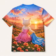 Back view — Sunset Picnic Blanket — All-Over Print T-Shirt