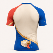 Tiny Socks Surprise Short-Sleeve Compression Shirt — inferred back view — The Fluffy Fam