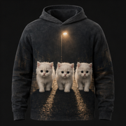 Streetlight Three-Beat — Story-Back AOP Hoodie — front view
