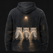Streetlight Three-Beat — Story-Back AOP Hoodie — true back or opposite-side view