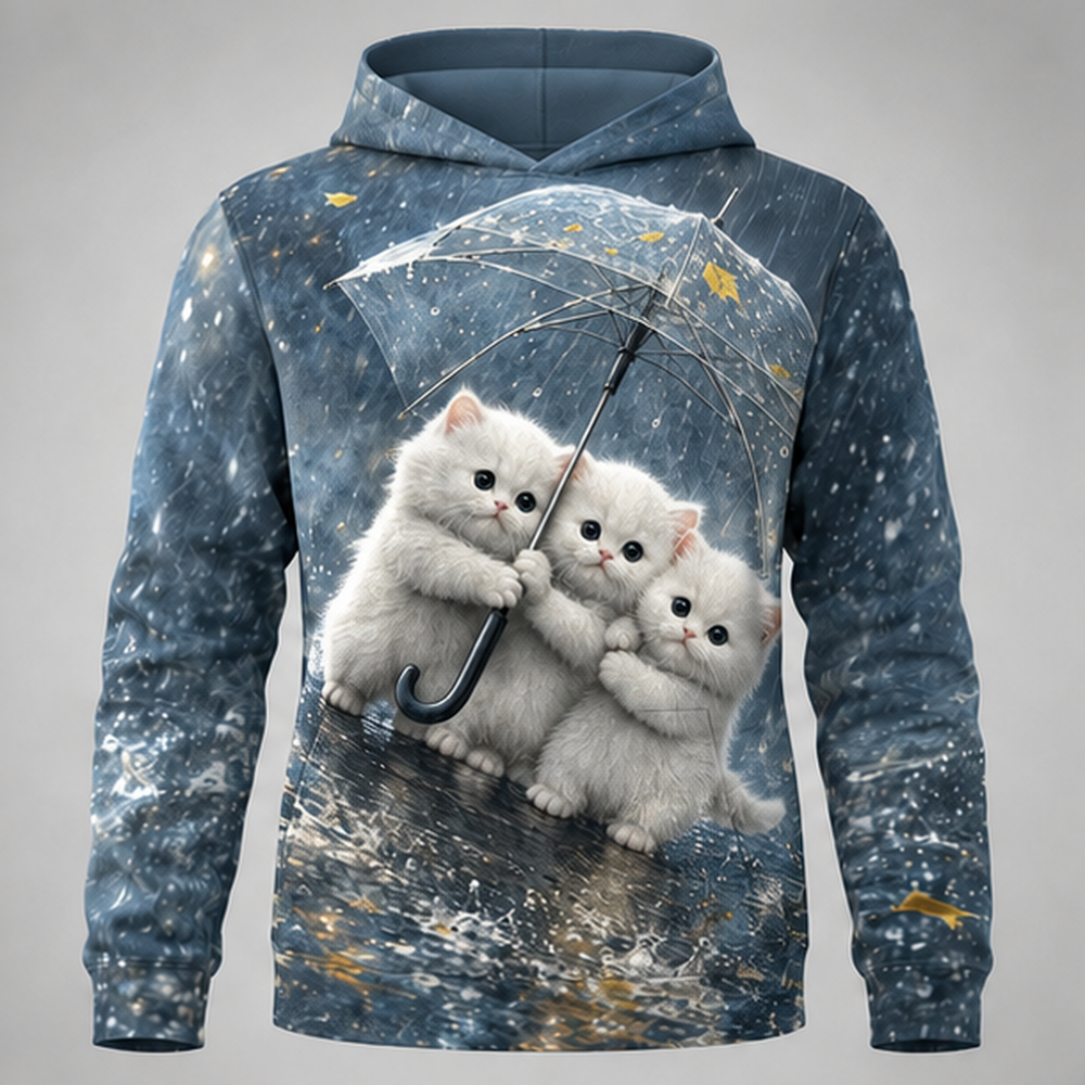 Umbrella Uplift — Story-Back AOP Hoodie — front view
